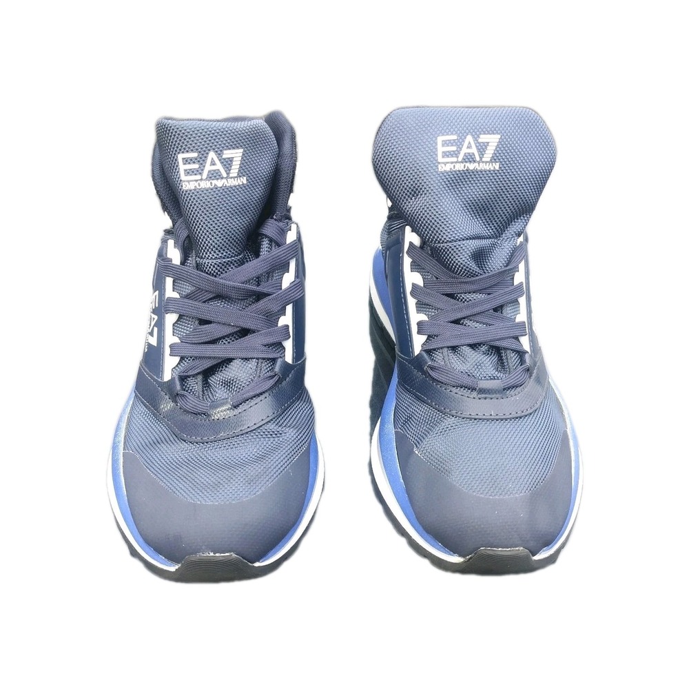 EA7 Emporio Armani High Top Lace Up Sneakers Navy Blue X8Z034 XK287